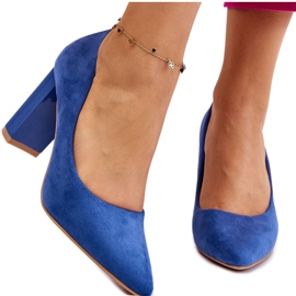 PS1 Blaue Estilia Wildleder-Pumps mit hohem Absatz