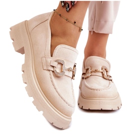 PS1 Damen Wildleder Plateauschuhe mit beige Deira