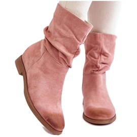 PG1 Hohe Stiefel aus Veloursleder für Damen Pink Venis rosa