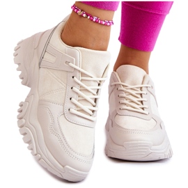 PG1 Modische Sportschuhe Sneakers Creme Frezio beige