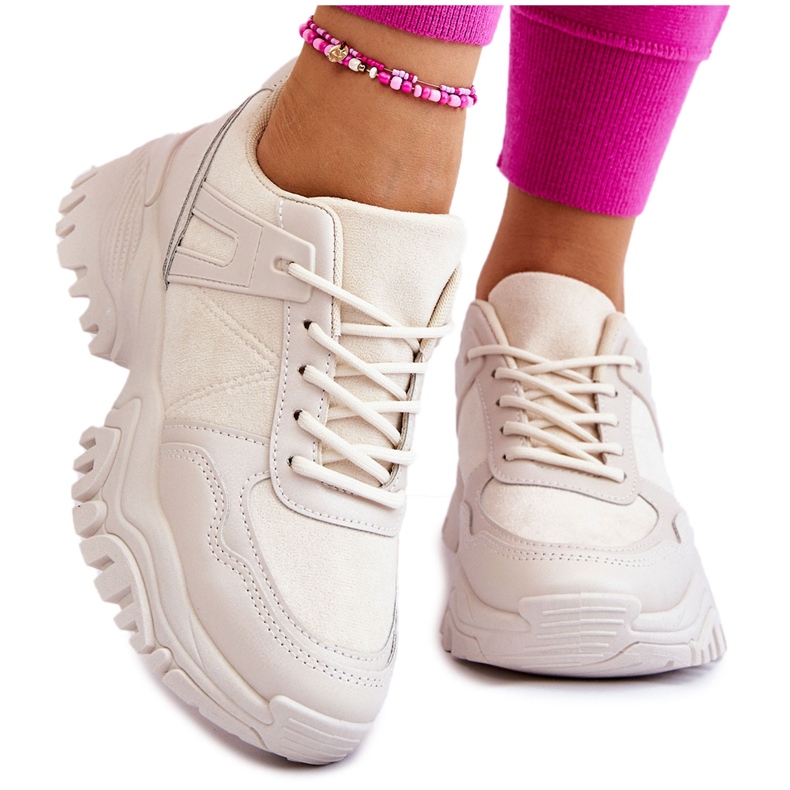 PG1 Modische Sportschuhe Sneakers Creme Frezio beige