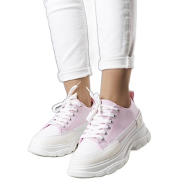 BM Rosa High-Plateau-Sneakers von Lavaris