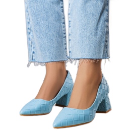 BM Blaue Pumps mit Absatz von Migne