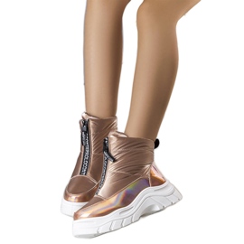 Leonel gold lackierte Schneestiefel golden