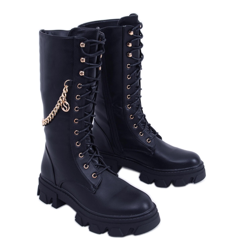 BM Damenreitstiefel mit Kette Totah Black schwarz