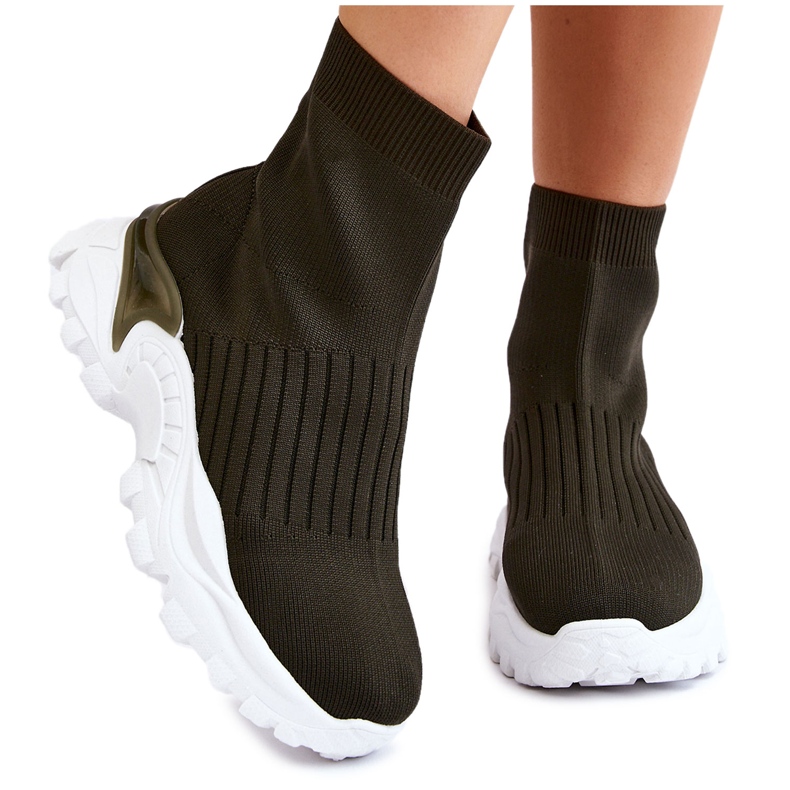 Sportschuhe mit hoher Socke für Damen Grün Jovie