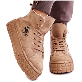 PM1 Hoch isolierte Wildleder-Sneaker Beige Evren