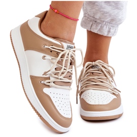BM Classic Double Lace-up Sneaker für Damen Weiß-Beige Jella