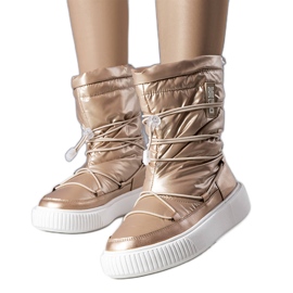 Big Star goldene Schneestiefel KK274194 beige