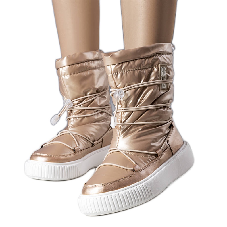 Big Star goldene Schneestiefel KK274194 beige