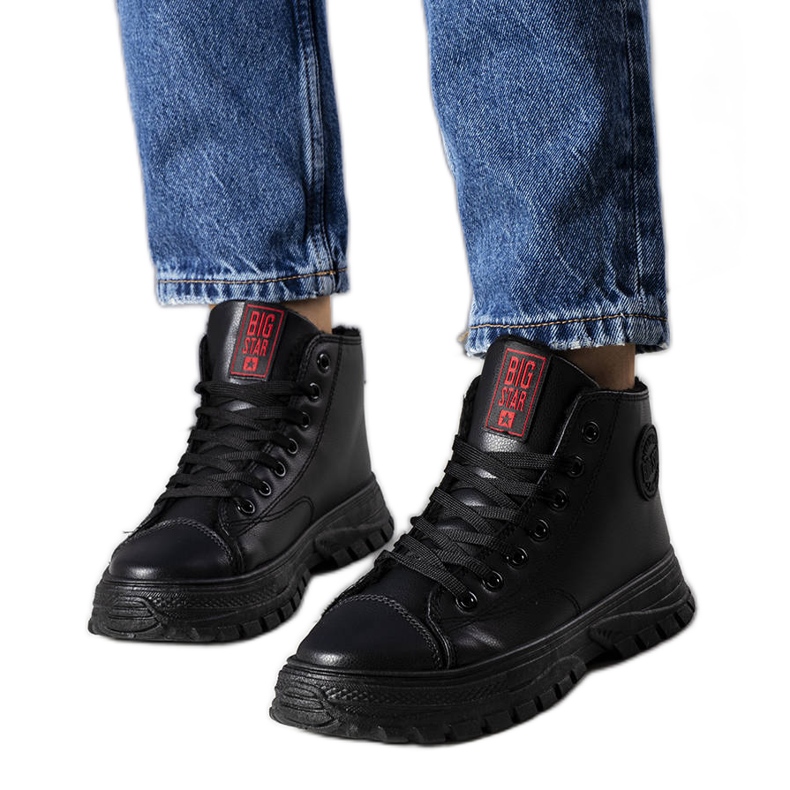 Schwarze isolierte Turnschuhe Big Star GG274537 906