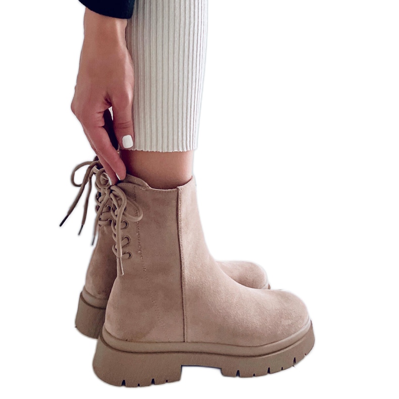 Bobbie L.KHAKI Wildlederstiefel beige