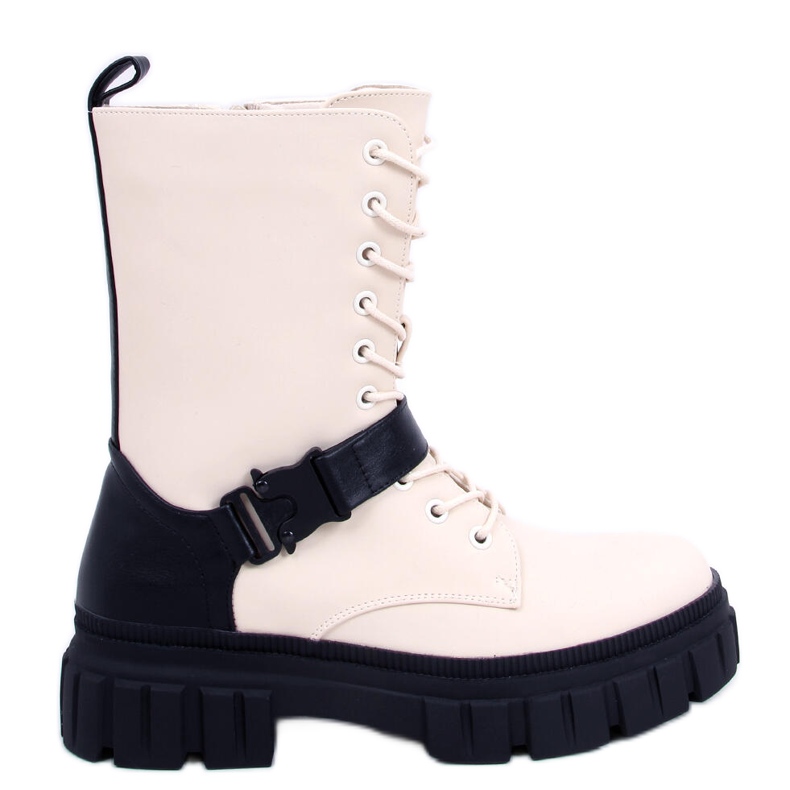 BM Flache Schnürboots Kieran Beige