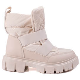 Beige Schneestiefel von Shelovet für Damen