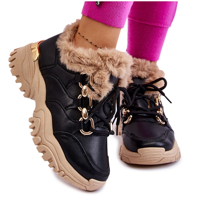 PM1 Isolierte Sportschuhe für Damen mit Schnürsenkeln Schwarz Beige Kerberos