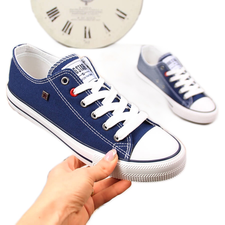 Marineblaue halbe Turnschuhe Big Star T274021 navy blau