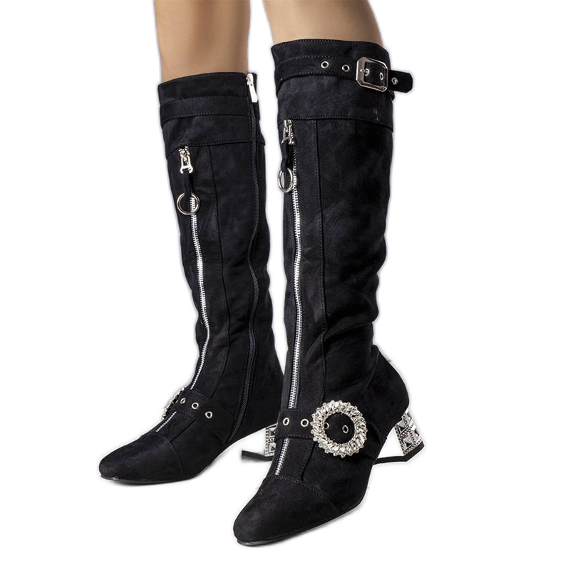 PA1 Schwarze Stiefel mit hohem Absatz von Carats