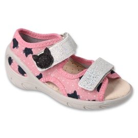 Befado Kinderschuhe VPE 065P174 schwarz rosa silber-