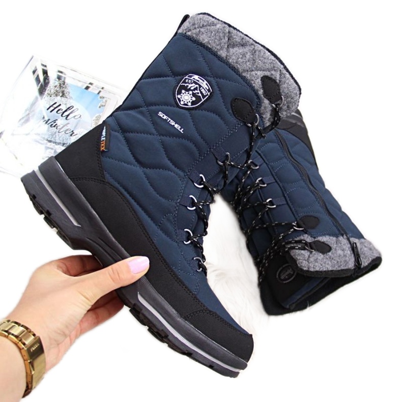 American Club wasserdichte Schneestiefel W AM516C blau