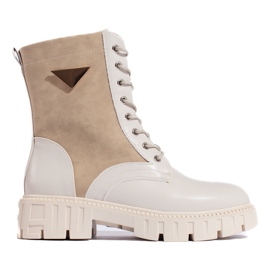 Beige Arbeitsstiefel für Damen