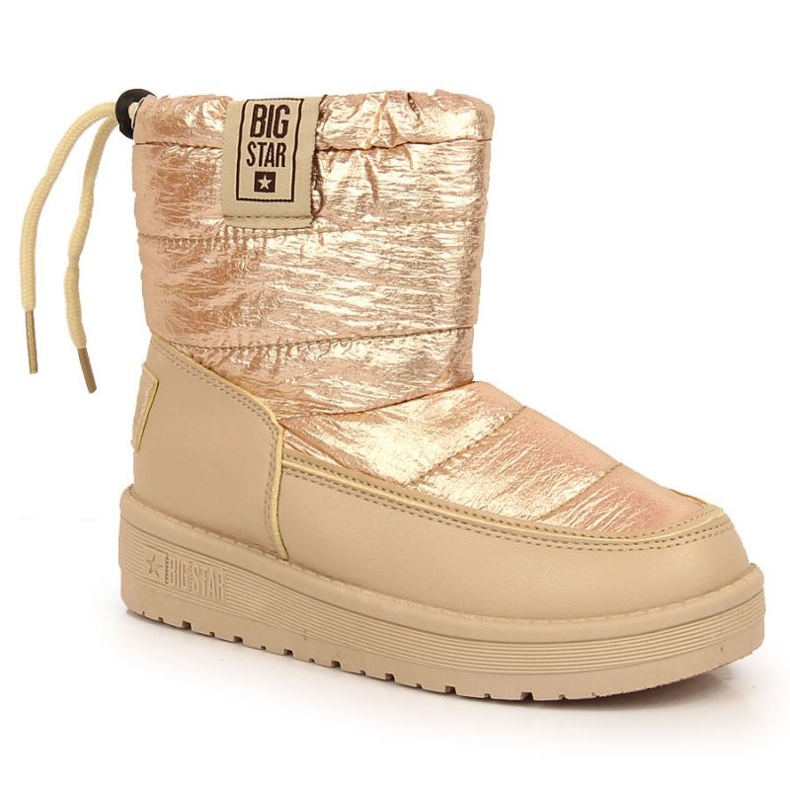 Big Star INT1742D metallische Schneestiefel beige