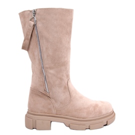 PA1 Flache Damenstiefel Slade Brown beige