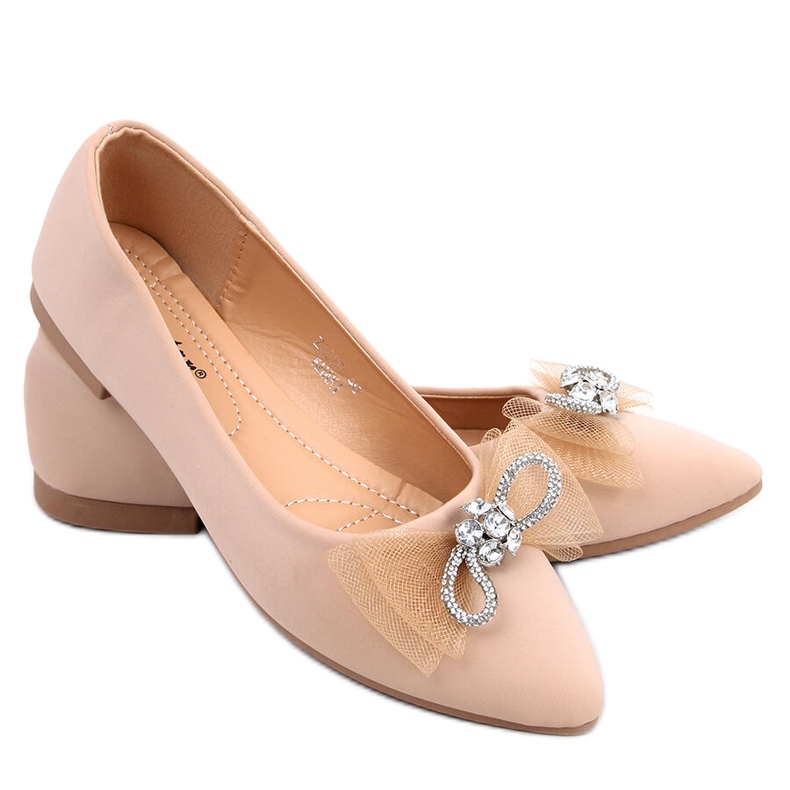 PA1 Maura Khaki Ballerinas mit Schleife beige