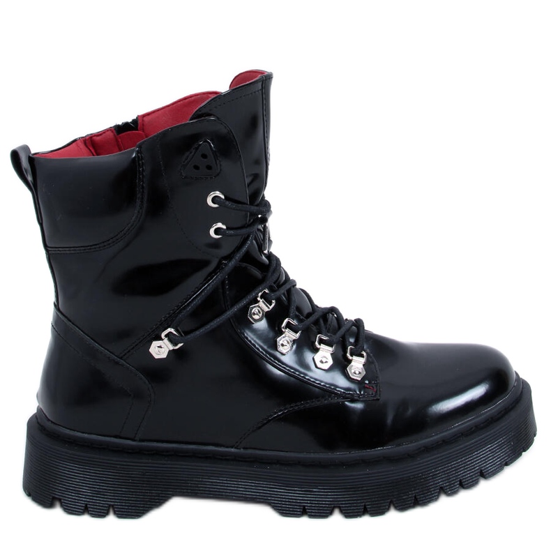 PA1 Kari Schwarze Schnürstiefel