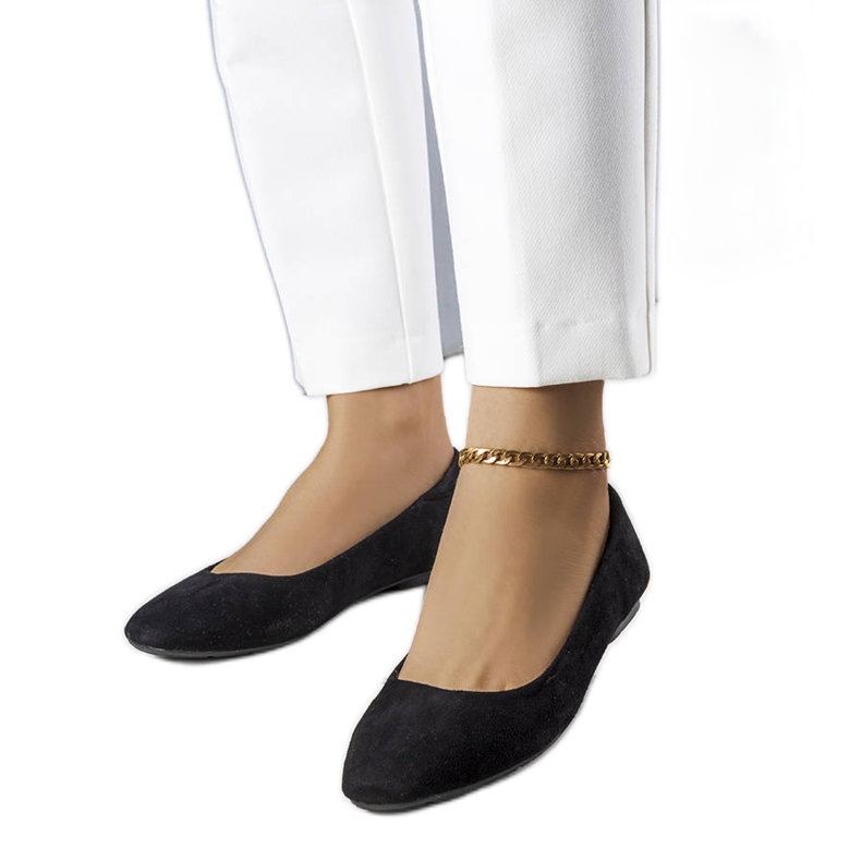 Schwarze Ballerinas aus Wildleder von Jules