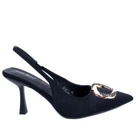 BM Pumps mit offenem Absatz von Constance Black schwarz