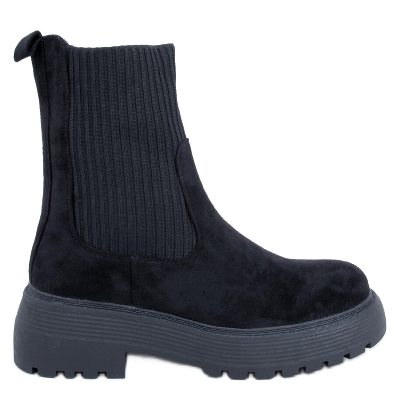 PA1 Winters Schwarze elastische Stiefeletten
