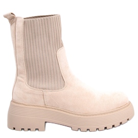 PA1 Winters Beige elastische Stiefeletten