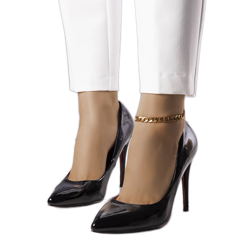 PA1 Zayd schwarz lackierte High Heels