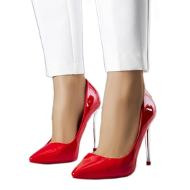 Xavier rot lackierte Pumps