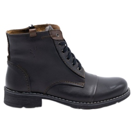 Olivier Herren 312 schwarze Schneestiefel