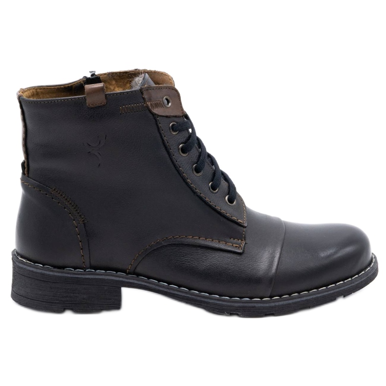 Olivier Herren 312 schwarze Schneestiefel