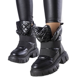 Schwarze isolierte Schneestiefel zum Hineinschlüpfen von Francisco