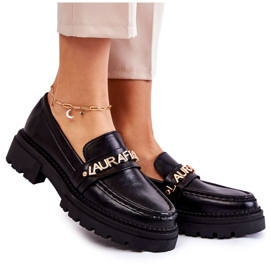 Leder Loafer Letters La.Fi 210001B-PU Schwarz