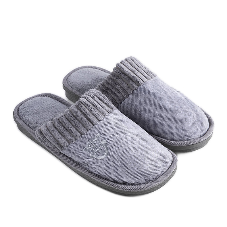 BM Graue Herrenhausschuhe von Lesseps