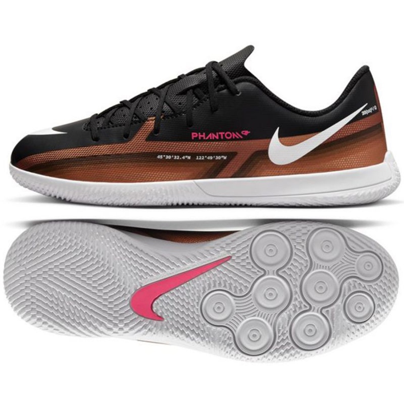 Nike Phantom GT2 Club Katar Ic Jr DR6060 810 Fußballschuhe braun schwarz beige und braun