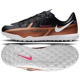 Nike Phantom GT2 Club Qatar Tf Jr DR6064 810 Fußballschuhe braun, schwarz beige- und brauntöne