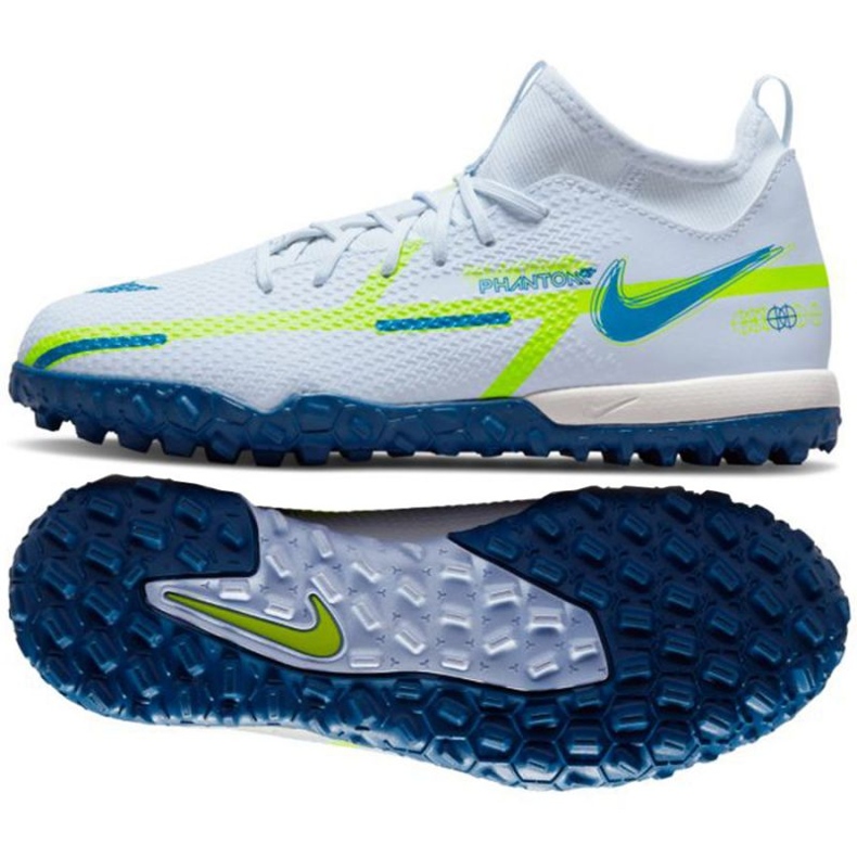 Nike Phantom GT2 Academy Dynamic Fit Tf Jr DC0813 054 Fußballschuhe weiß weiß