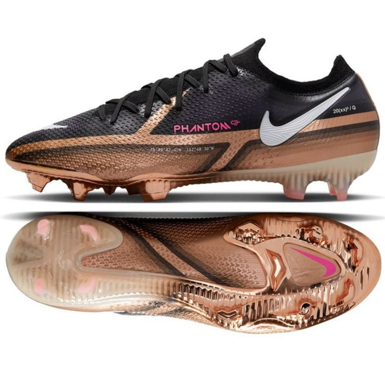 Nike Phantom GT2 Elite Qatar Fg M DR5954 810 Fußballschuhe braun schwarz beige und braun