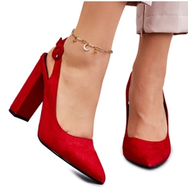 PA1 Rote Alanza High Heels Pumps mit spitzen Zehen