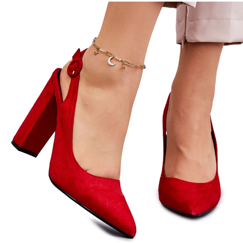 PA1 Rote Alanza High Heels Pumps mit spitzen Zehen