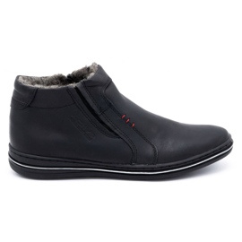 Polbut Winter Herrenlederschuhe 381 Schwarz