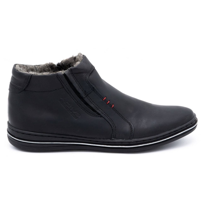 Polbut Winter Herrenlederschuhe 381 Schwarz