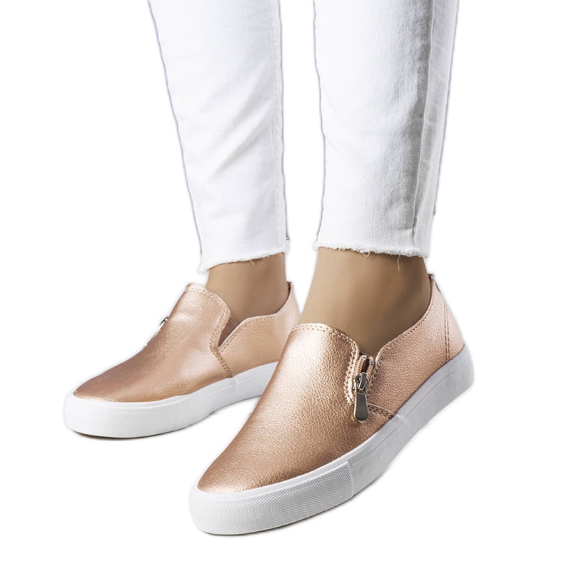 Sneakers Denain aus goldfarbenem Kunstleder golden