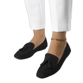 PA1 Cillian Ballerinas aus schwarzem Öko-Wildleder