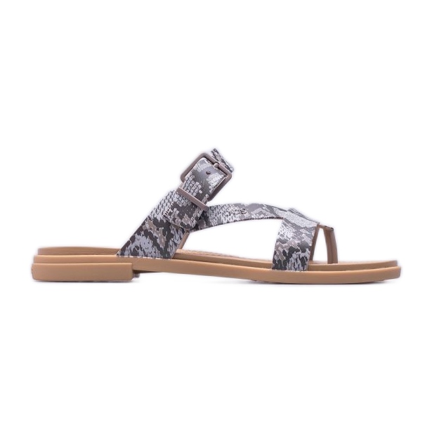 Crocs Tulum Sandalen mit Zehensteg W 206108-15W beige braun
